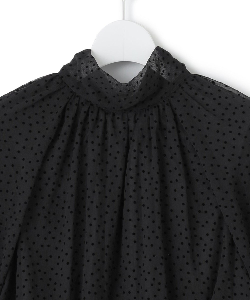 23区 【APPLAUDIR】シアードットフロッキー ボウタイリボンドレス 