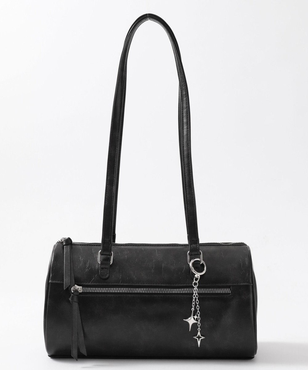 WEGO キラキラチャーム付きドラムボストンバッグ 