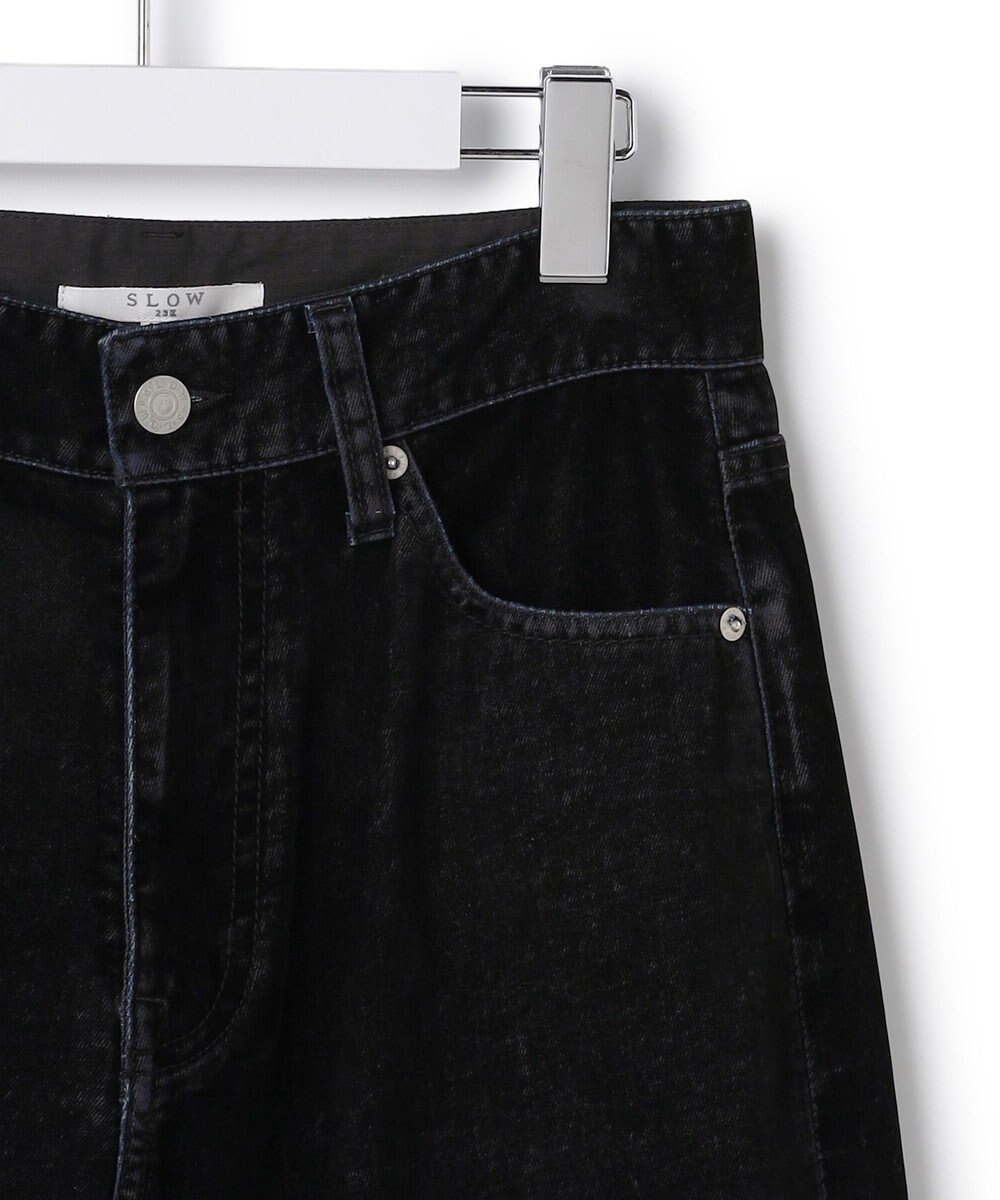 23区 【SLOW/一部店舗限定】フロッキーデニム ワイドパンツ 