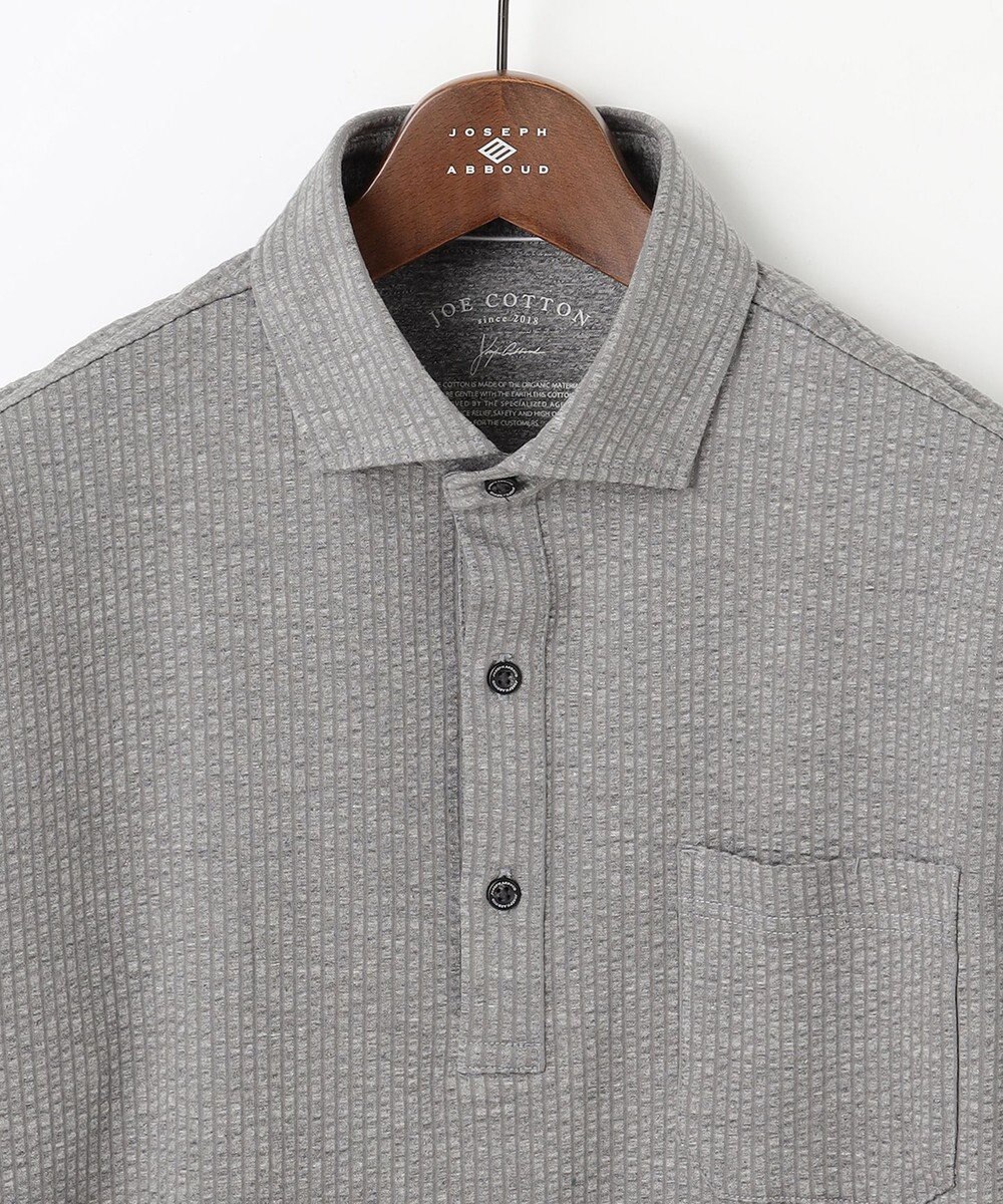 JOSEPH ABBOUD 【オーガニックコットン/サスティナブル】 JOE COTTON サッカーポロシャツ 