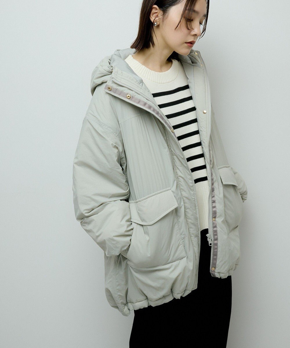 Green Parks フーディ中綿コート 