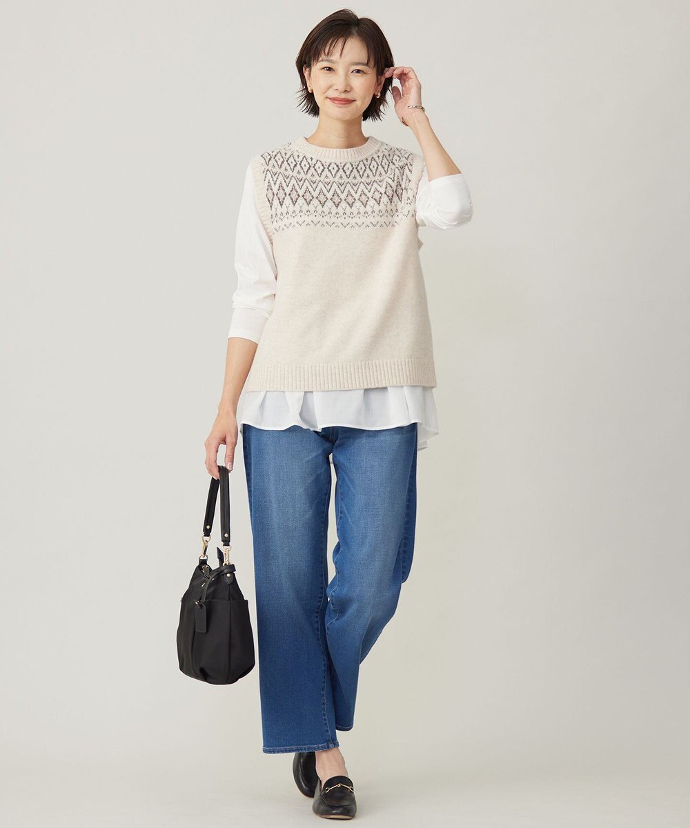 J.PRESS LADIES 【WEB限定・洗える】FAIR ISLE ニットベスト 