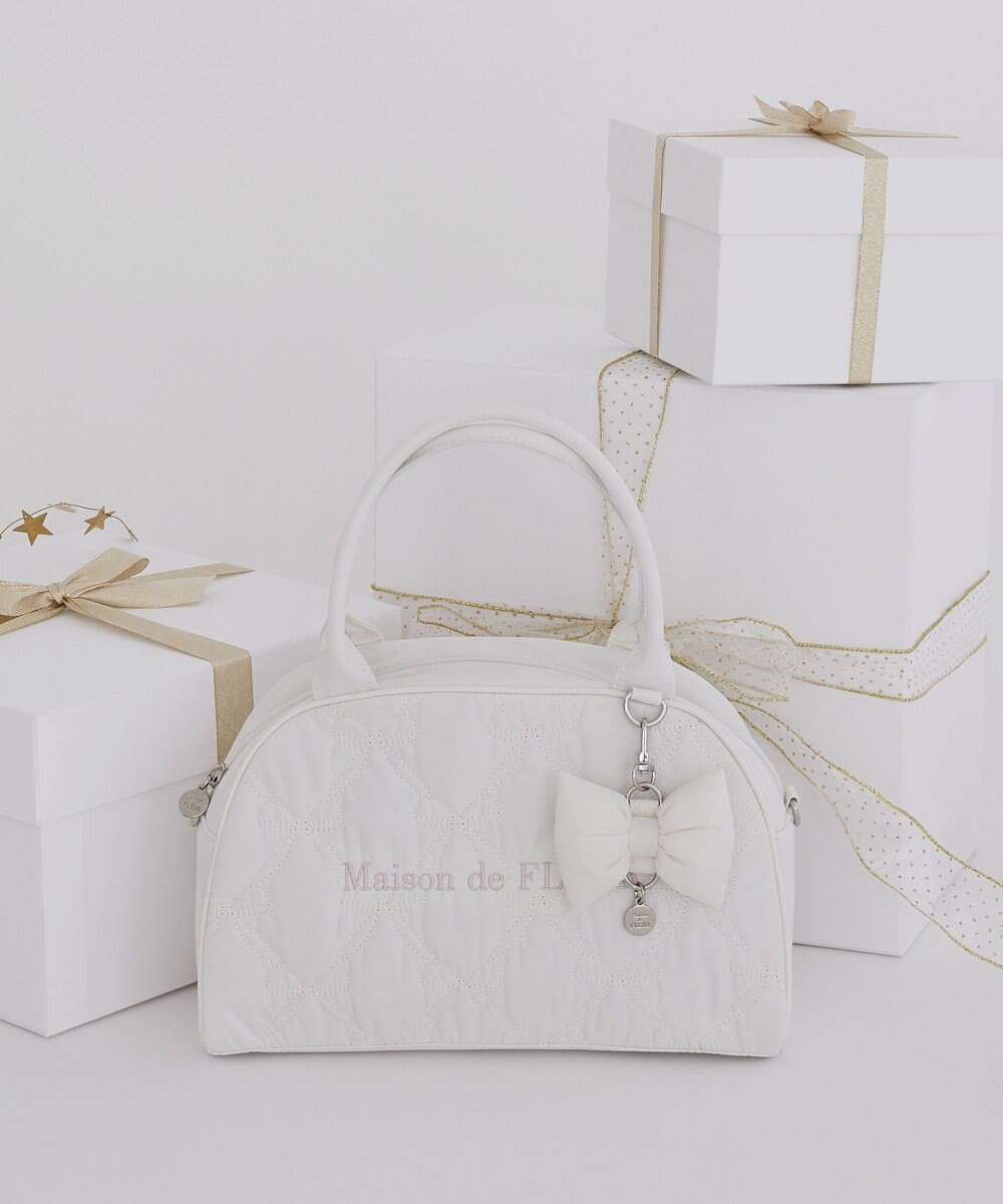 Maison de FLEUR リボンキルティング2Wayボストンバッグ 