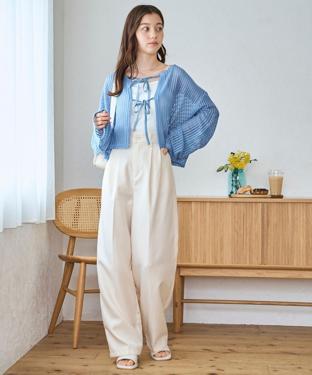 WEGO メッシュリボンカーディガン 