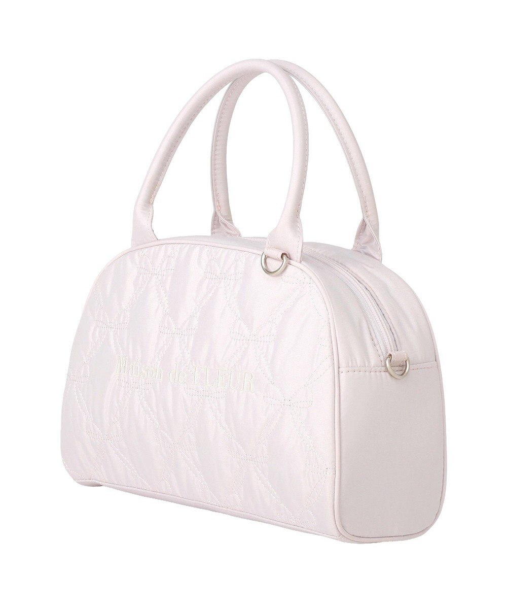Maison de FLEUR リボンキルティング2Wayボストンバッグ 