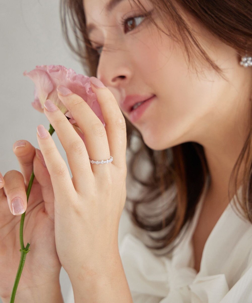 Tiaclasse 【安田美沙子さん着用】オーロラストーンワンラップリング 