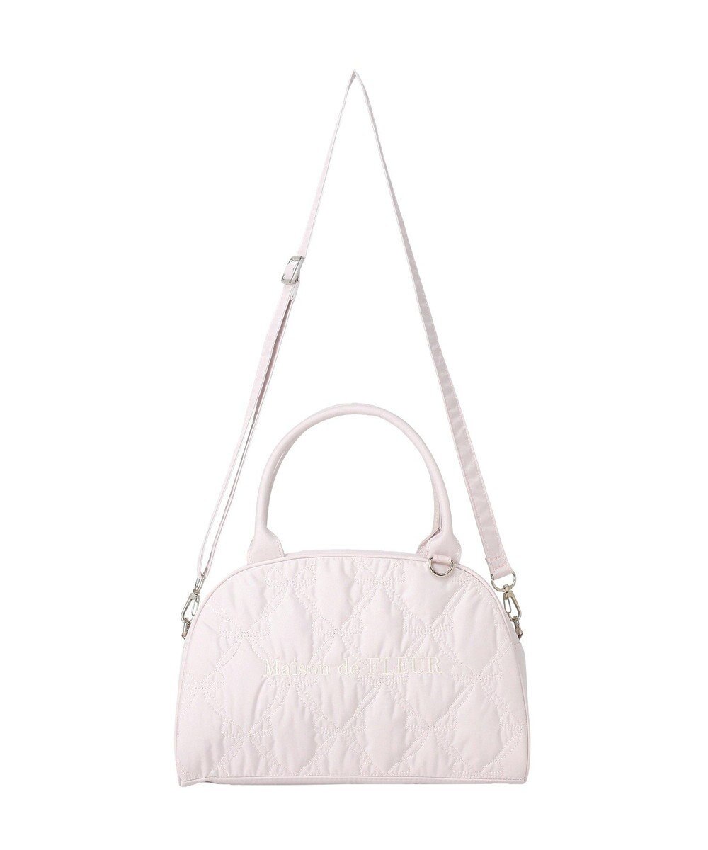 Maison de FLEUR リボンキルティング2Wayボストンバッグ 