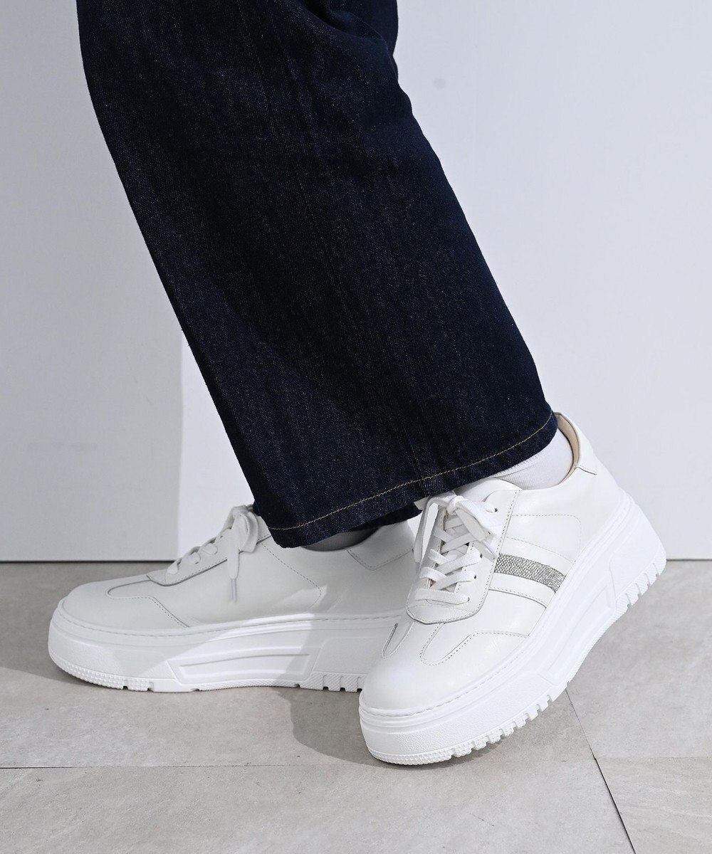 Pointer 日本製 本革ボリューム厚底スニーカー 