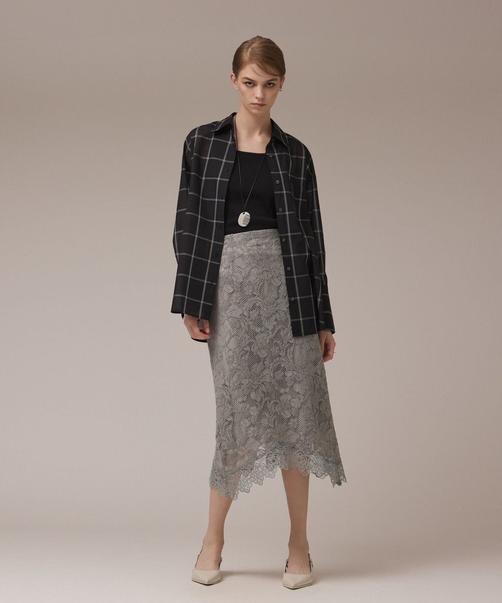 GRACE CONTINENTAL フロッキーレーススカート 