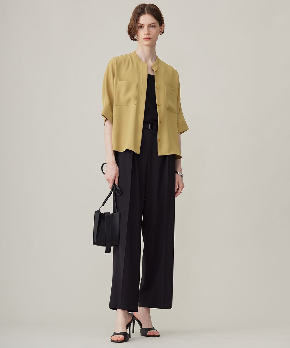 ICB 【洗える】ウール2WAYストレッチ ワイドストレートパンツ 