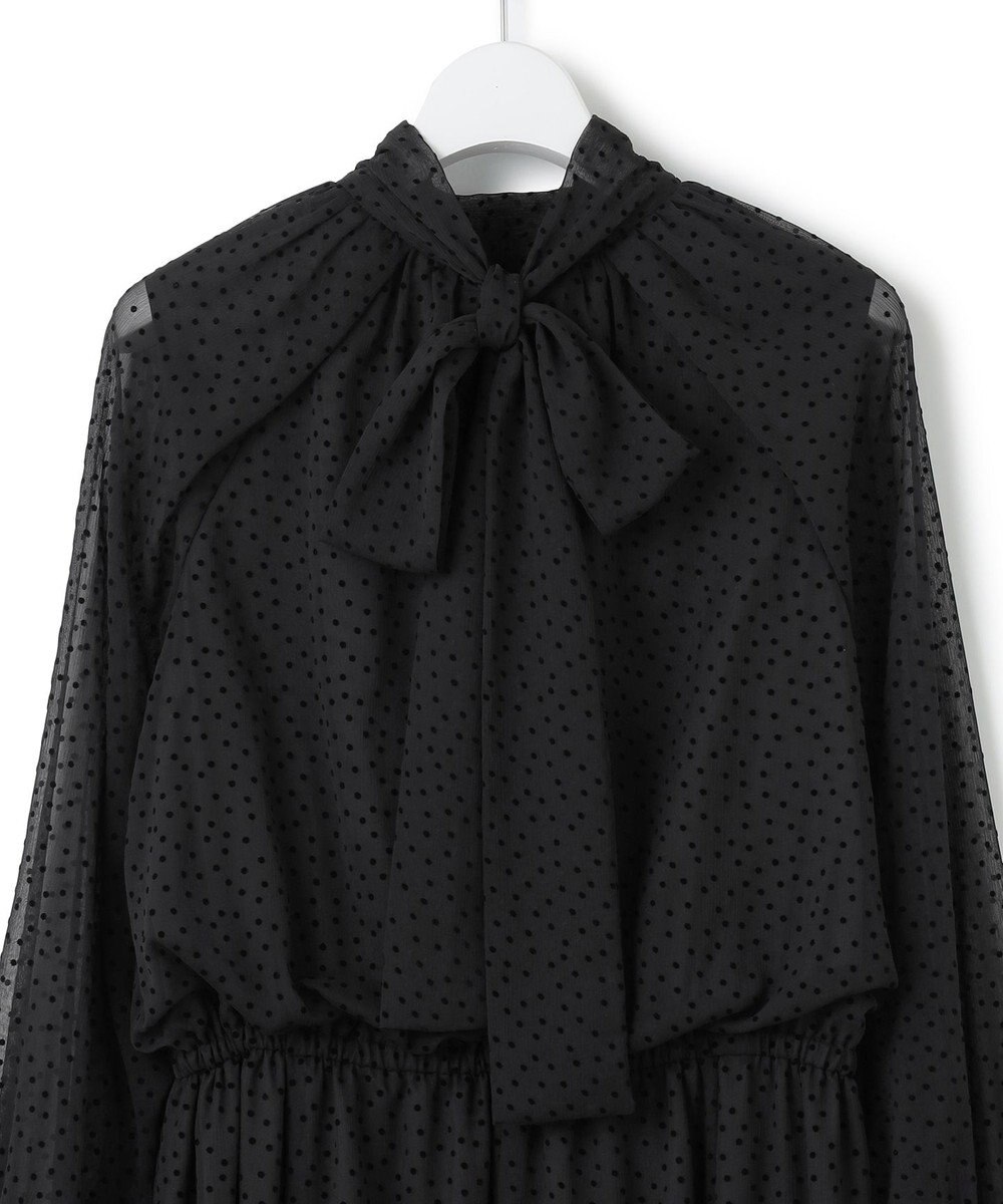 23区 【APPLAUDIR】シアードットフロッキー ボウタイリボンドレス 