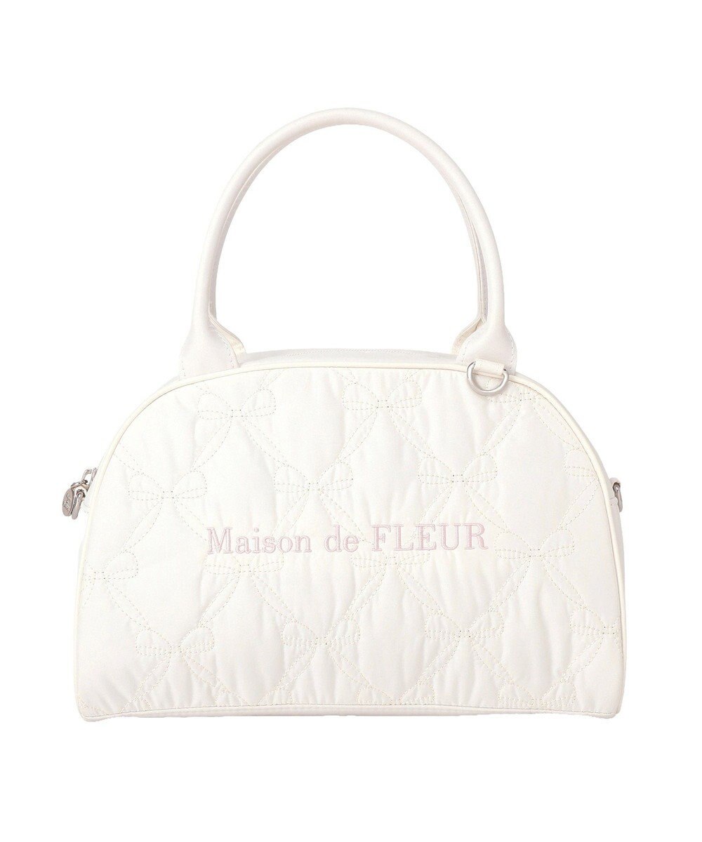 Maison de FLEUR リボンキルティング2Wayボストンバッグ 