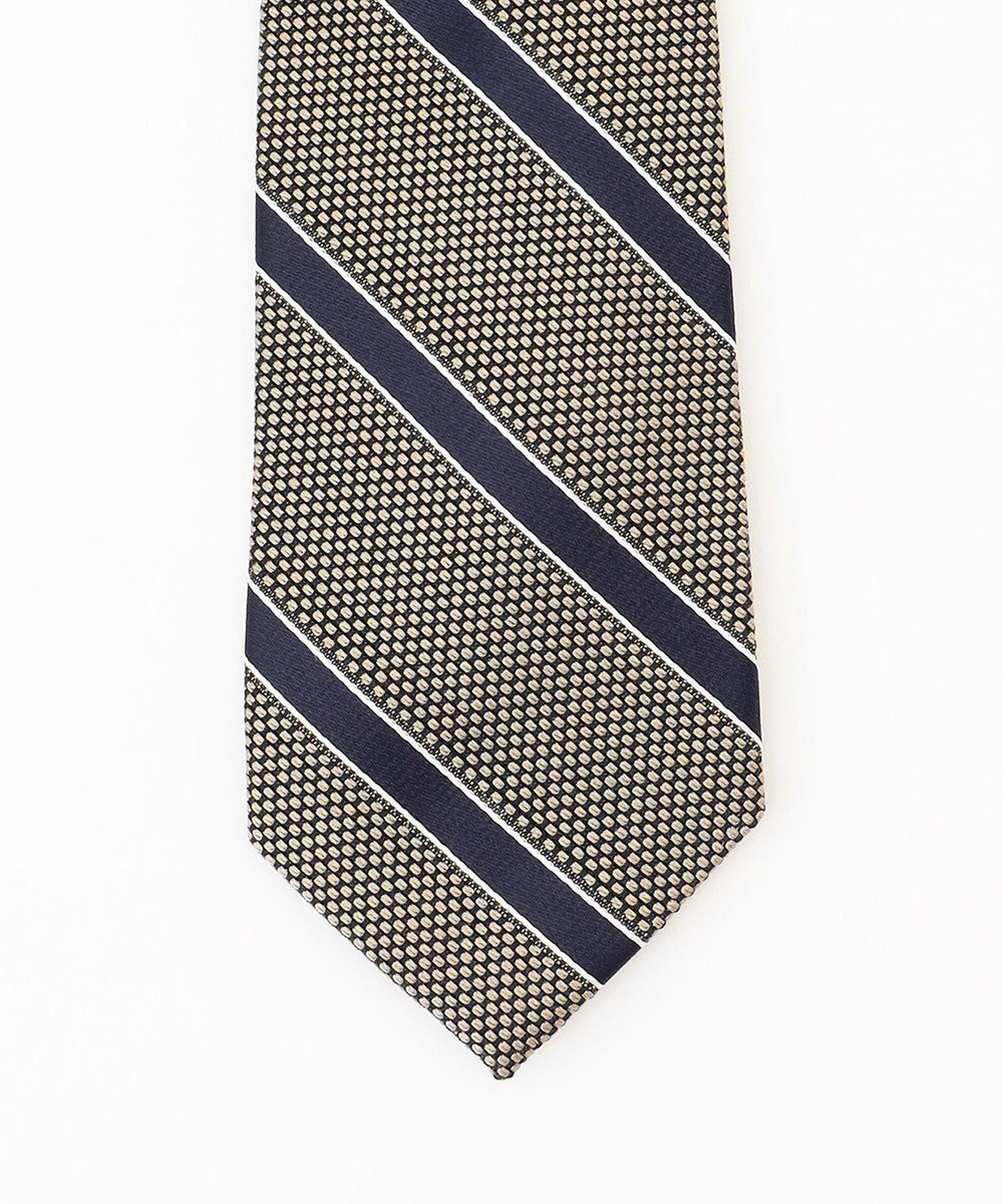 J.PRESS MEN 【JAPANESE SILK FRESCO TIE COLLECTION】ダブルストライプ ネクタイ 