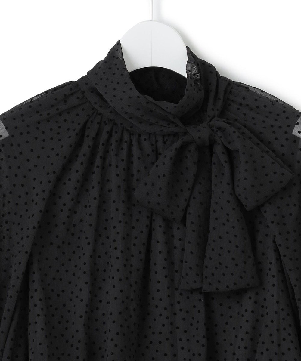 23区 【APPLAUDIR】シアードットフロッキー ボウタイリボンドレス 