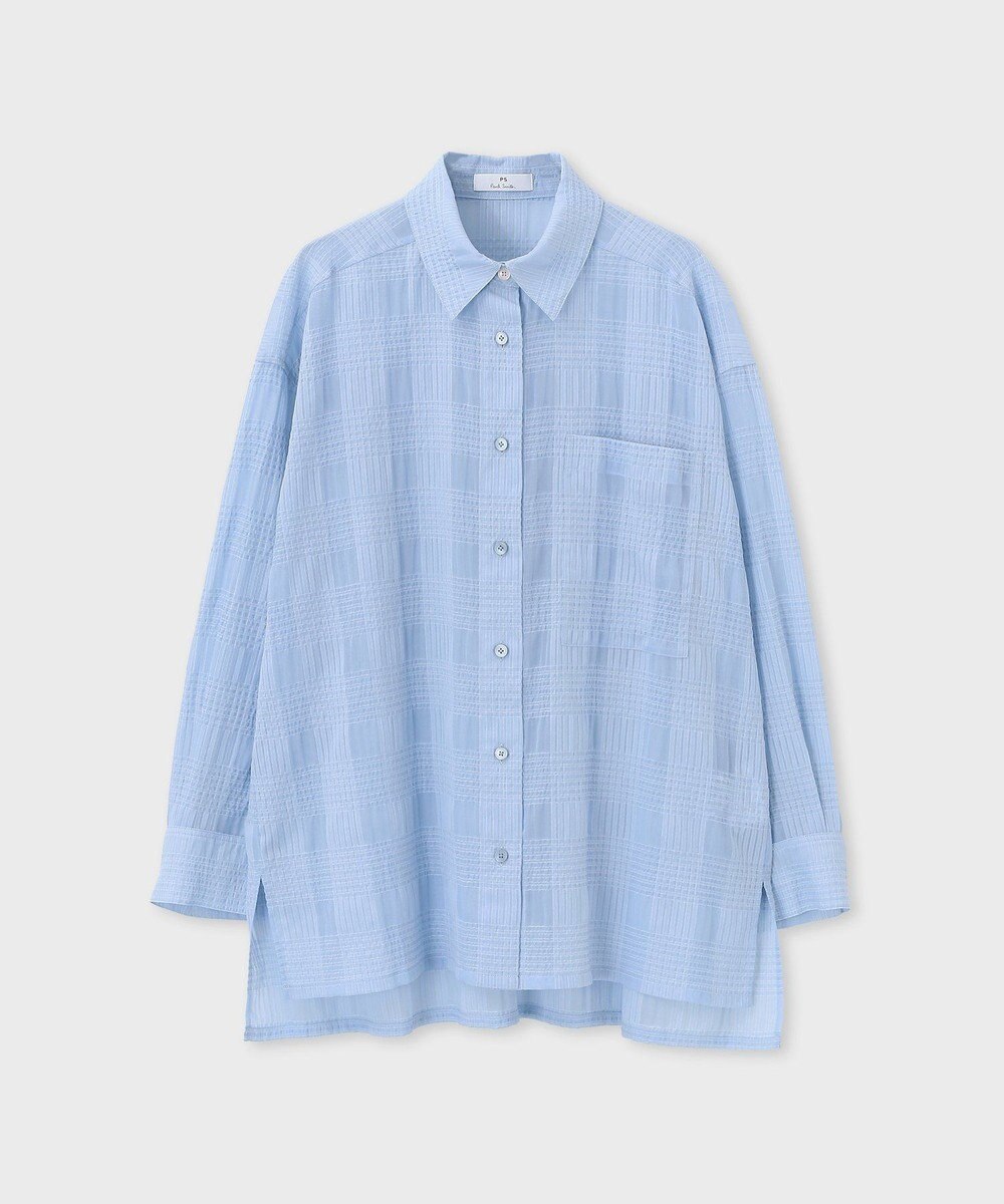 Paul Smith ワッシャーチェック シアー 長袖 シャツ 