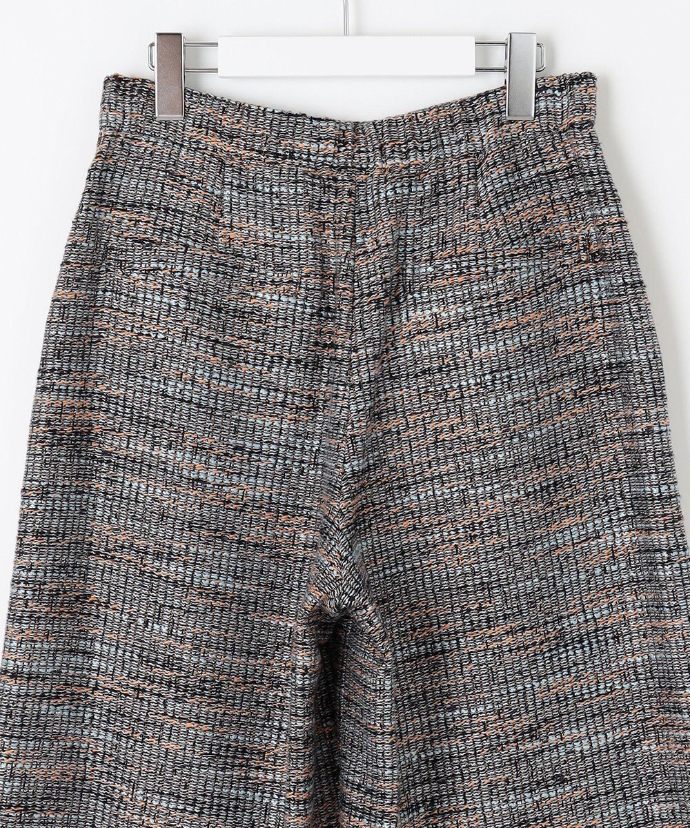 自由区 【洗える】エアリーツイードワイドクロップド パンツ 