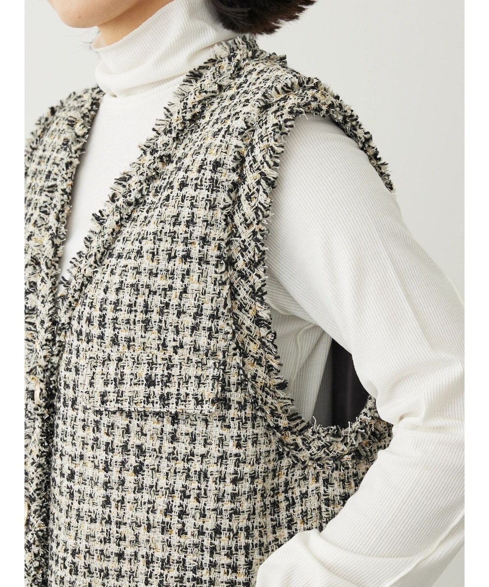 Green Parks ・ＥＬＥＮＣＡＲＥ　ＤＵＥ　ツィードノーカラーベスト 