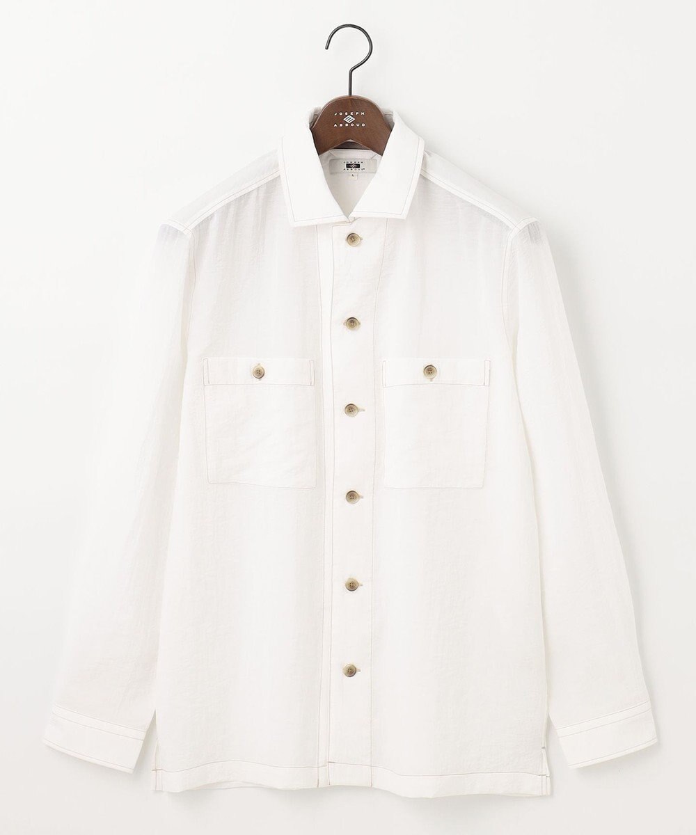 JOSEPH ABBOUD 【サスティナブル】リンクルマイヤー シャツアウター 
