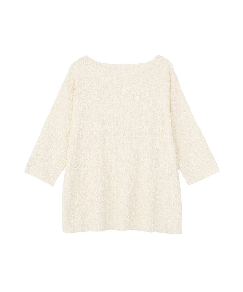 Green Parks ５分袖表面感カットプルオーバー 