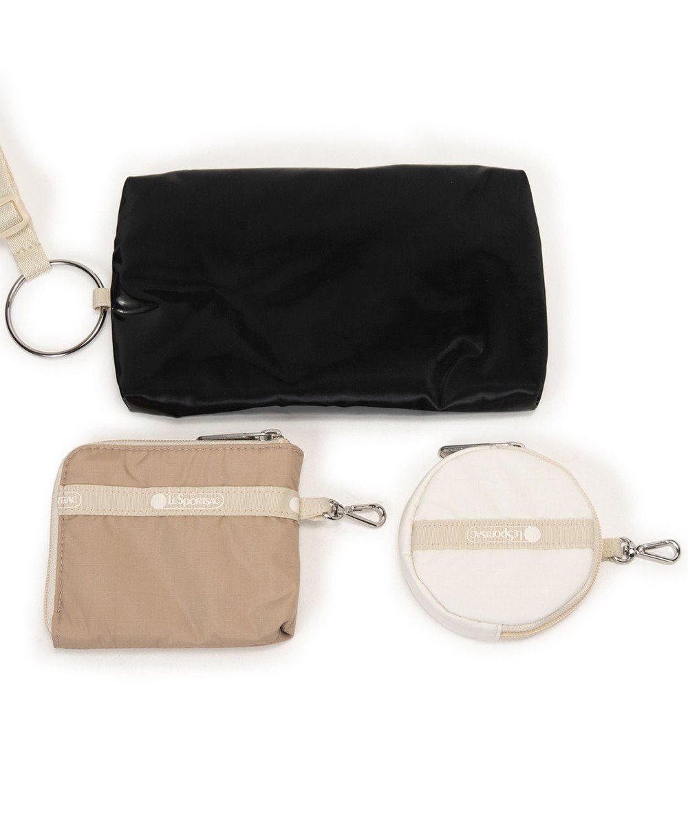 LeSportsac MULTI POUCH WRISTLET/ベージュ/ブラックシャイン/メレンゲ 