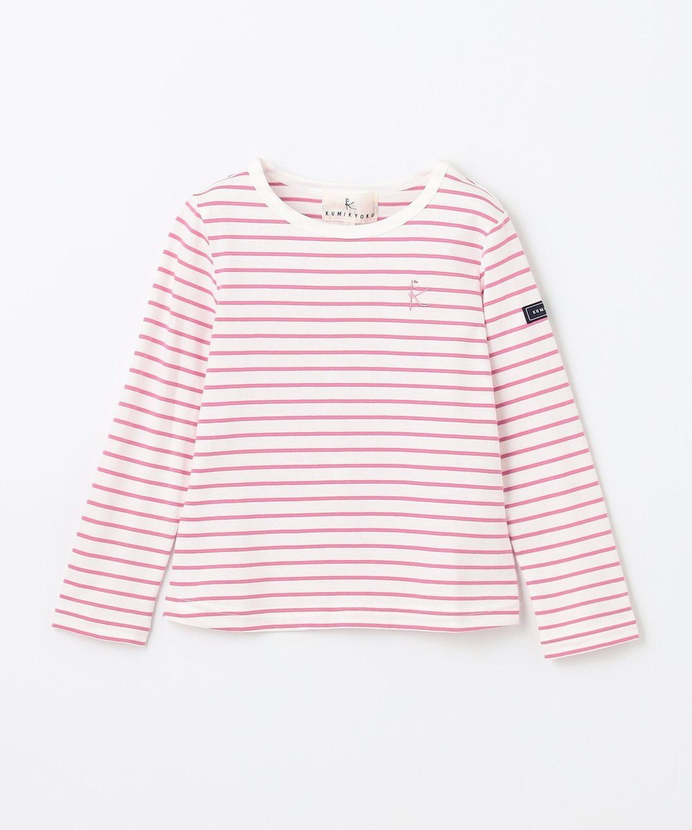 組曲 KIDS 【110-140㎝】長袖ボーダー Tシャツ 