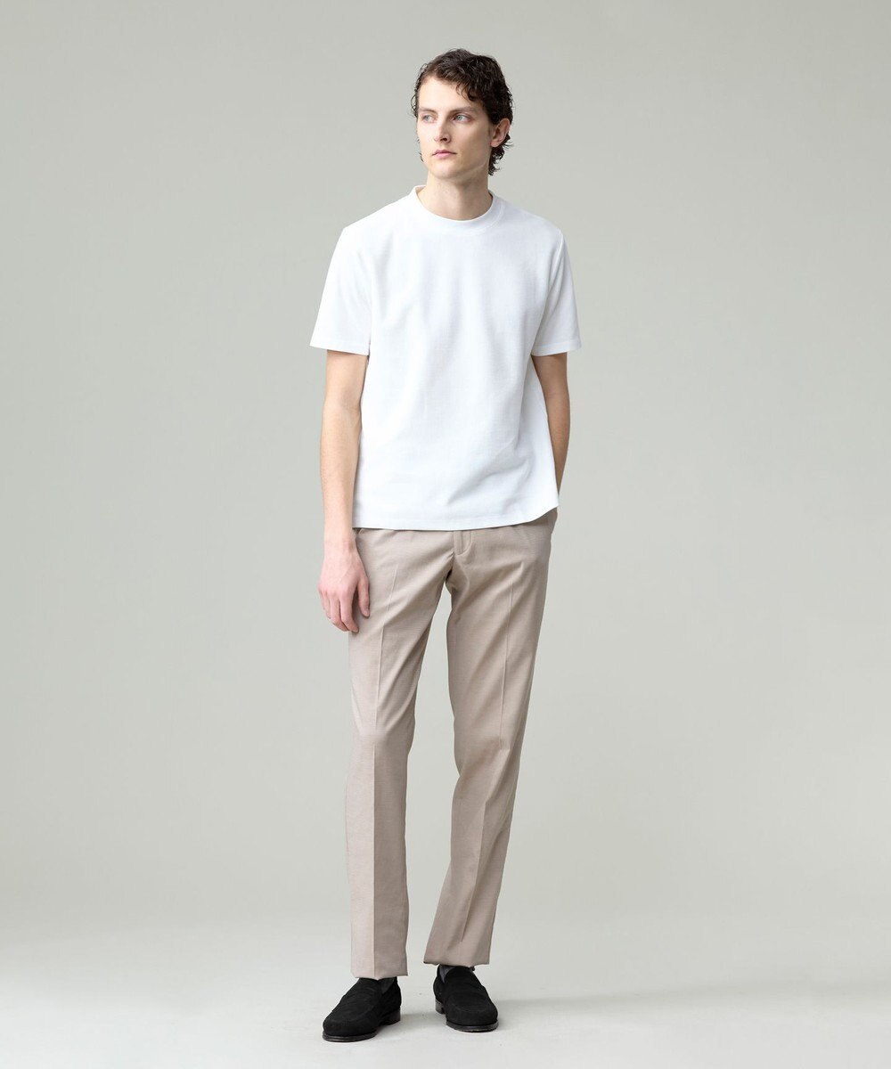 J.PRESS MEN 【ストレッチ】シャドウ千鳥ストレッチ ステムテーパードパンツ 