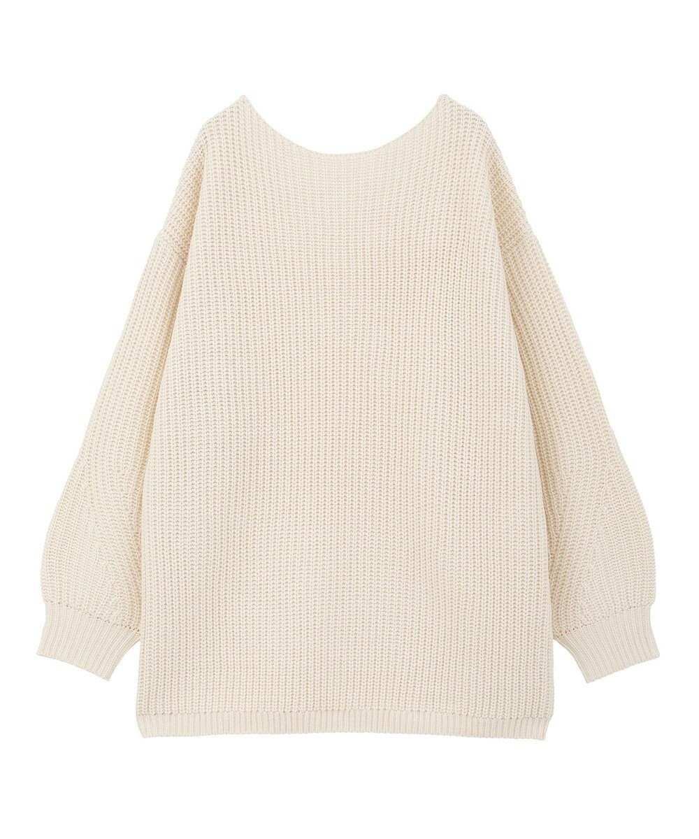 earth music&ecology 【毛玉防止 / 洗濯機洗い可】アンチピリングクロスネックルーズニット 