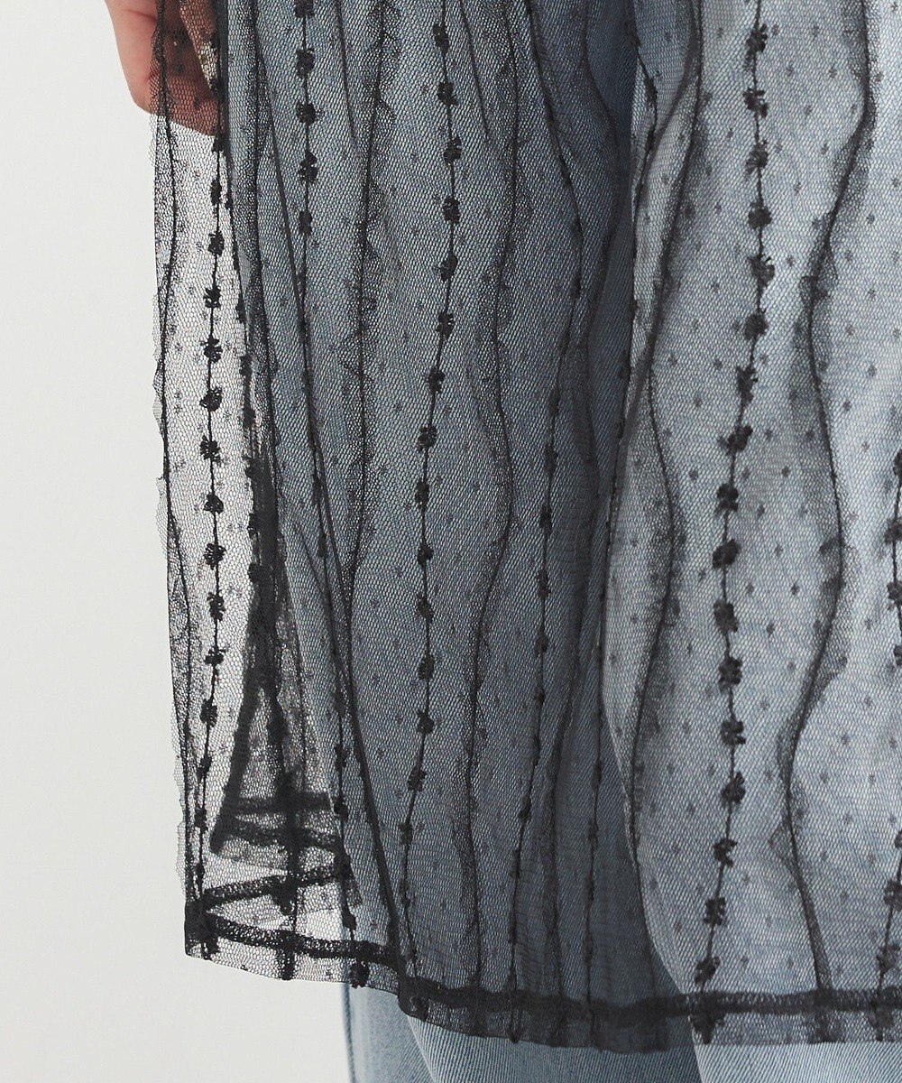 earth music&ecology ストライプレースレイヤードスカート 