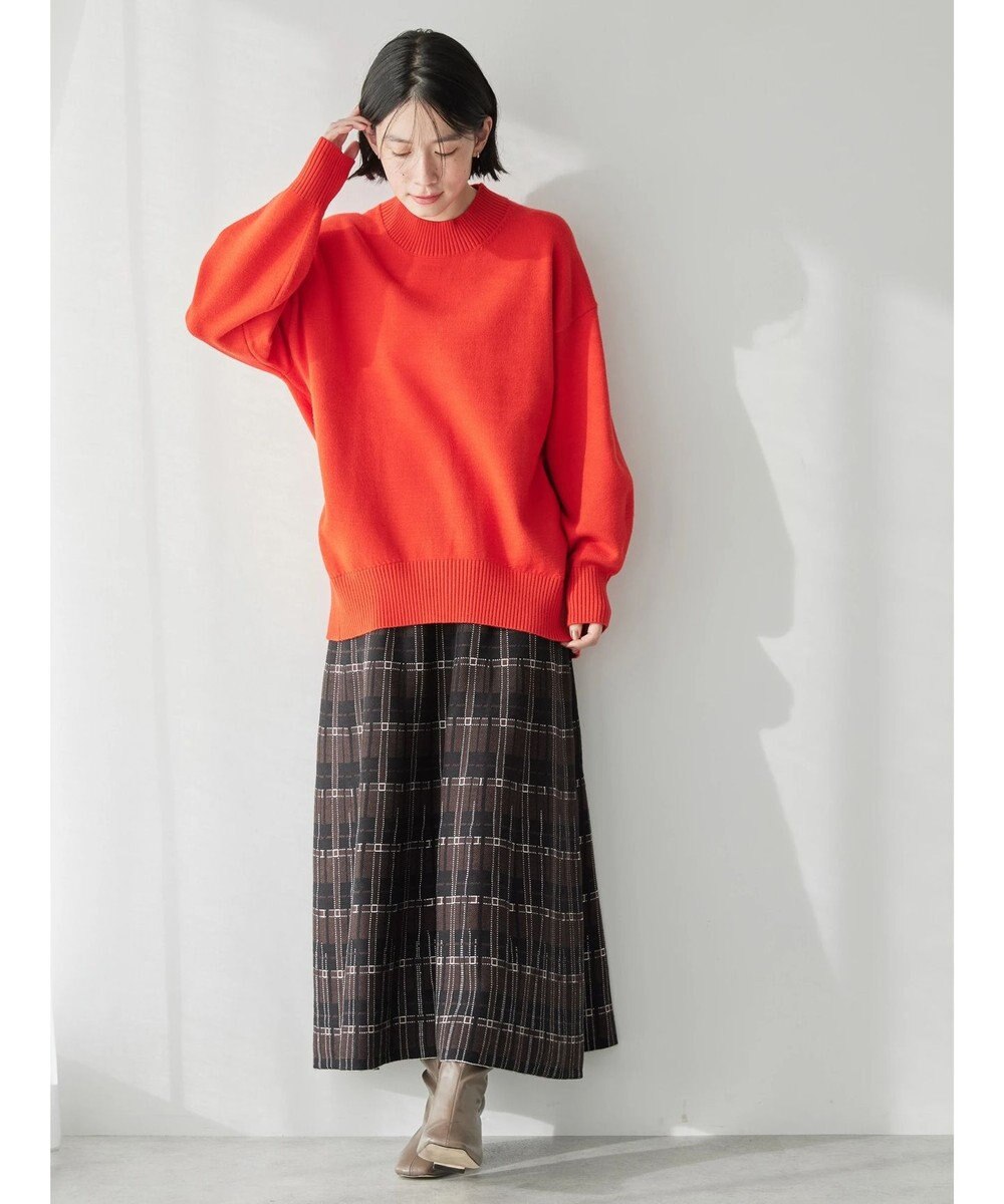 AMERICAN HOLIC ニットプリーツライクチェックスカート 