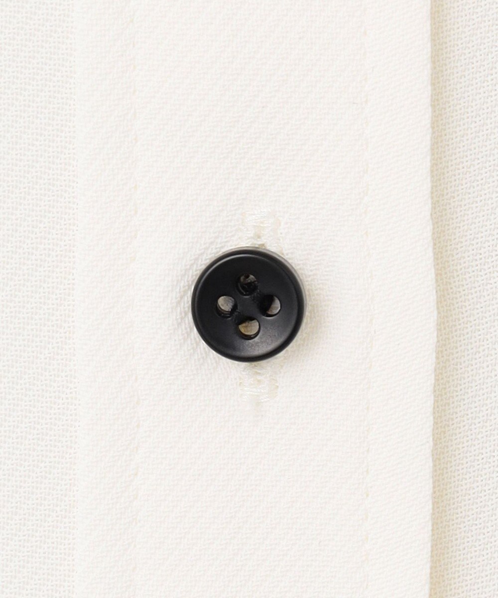 #Newans 【洗濯機可能/シワになりにくい】〈肩幅・二の腕が華奢見えする〉パフスリーブバイカラーブラウス 