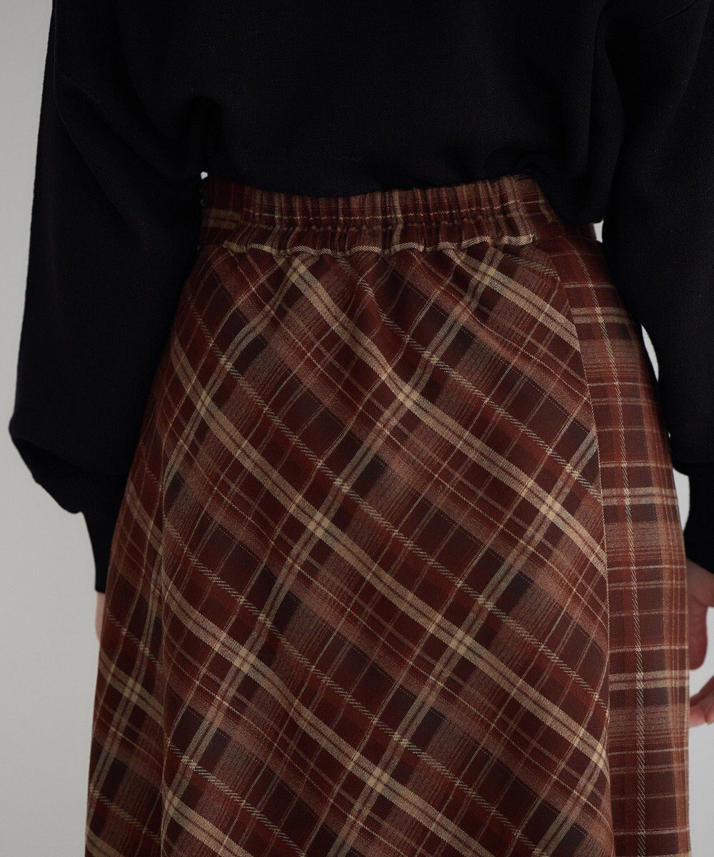 YECCA VECCA チェック柄アシメデザインスカート 