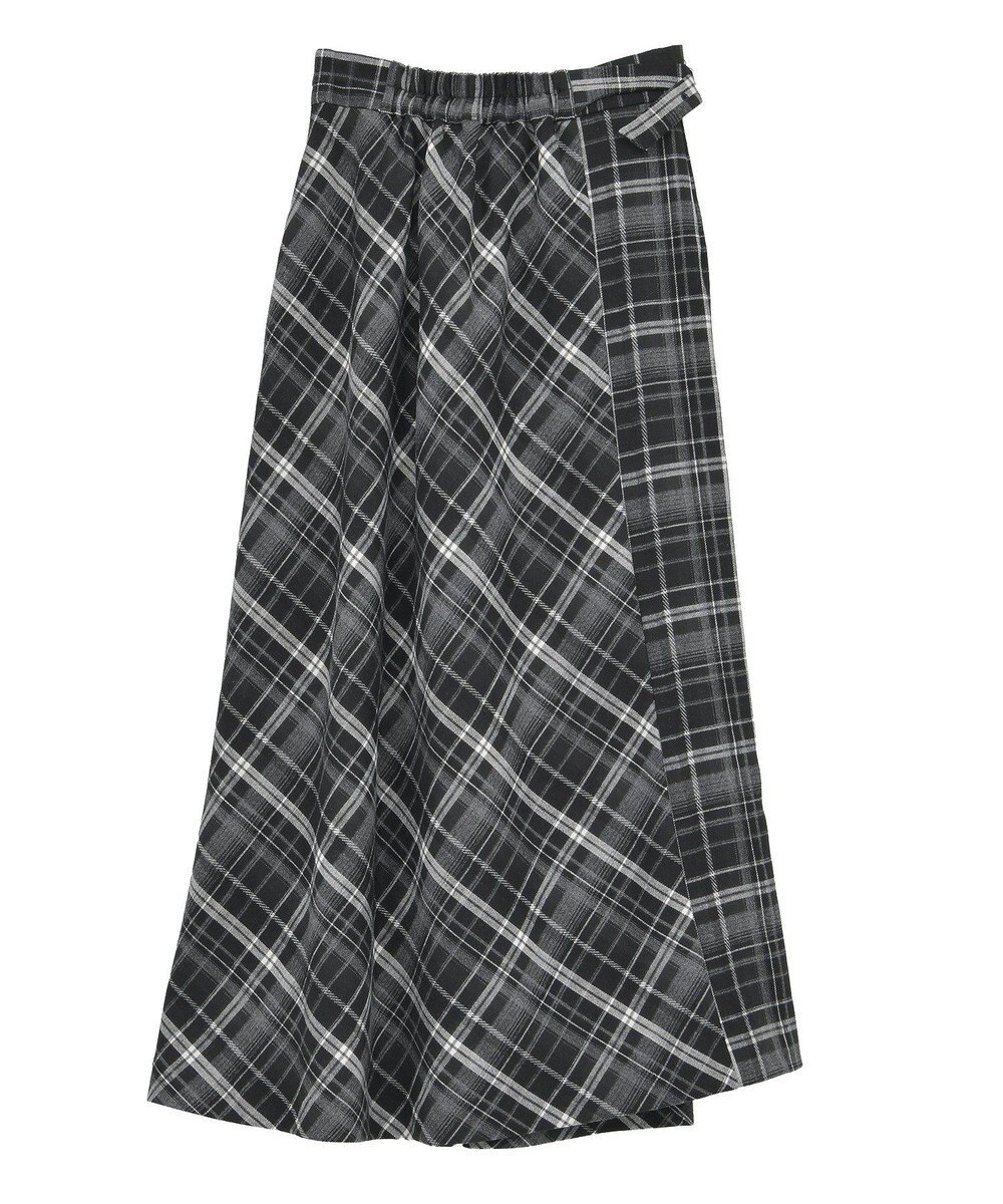 YECCA VECCA チェック柄アシメデザインスカート 
