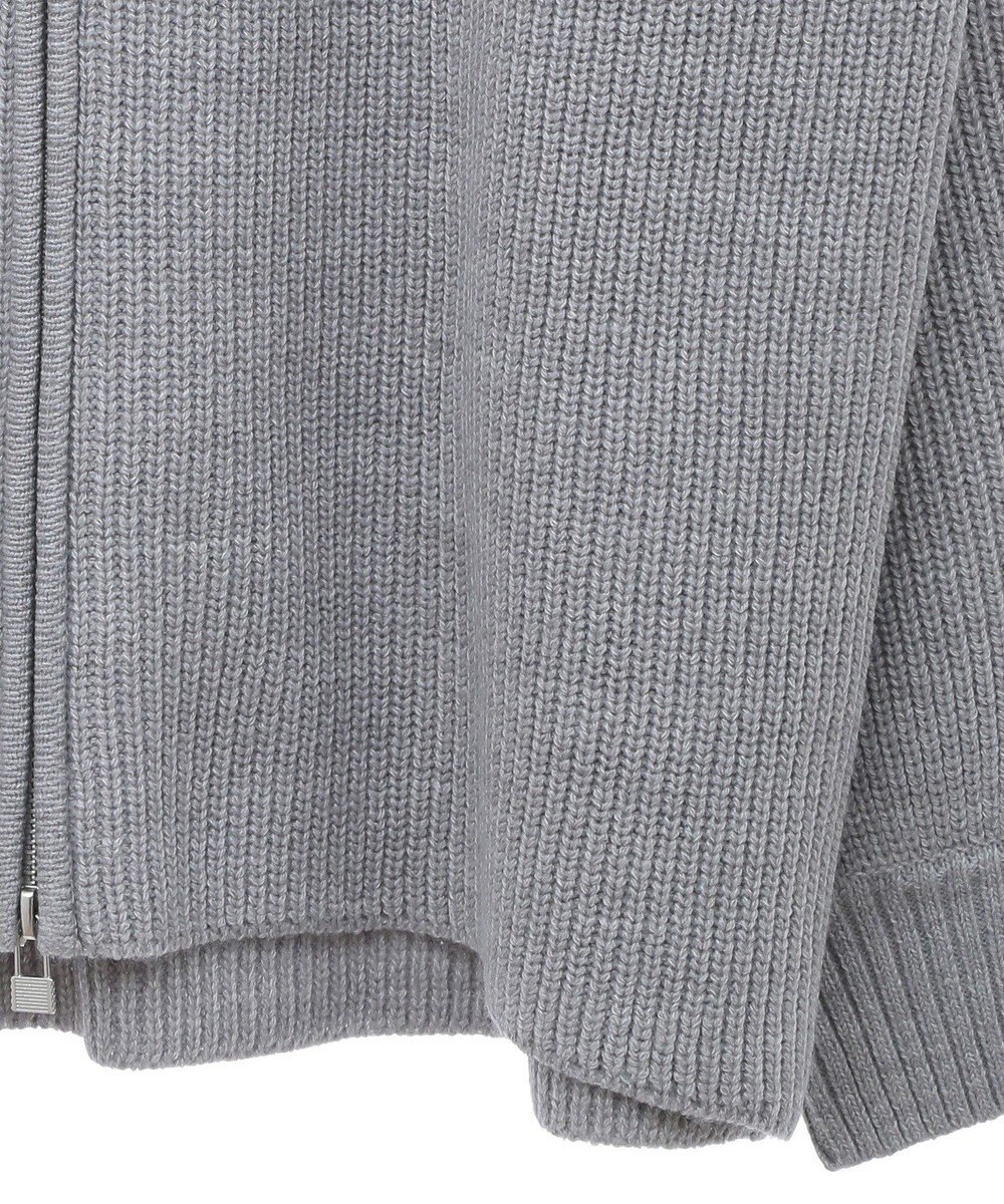 Green Parks ＺＩＰ付き畦ニットチュニック 