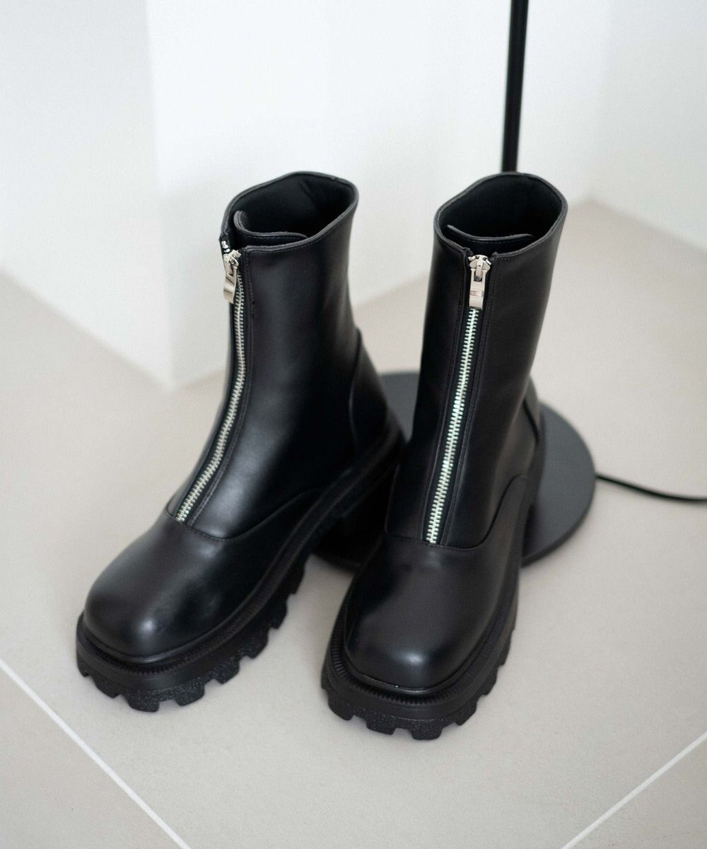 WEGO フロントZIPショートブーツ 