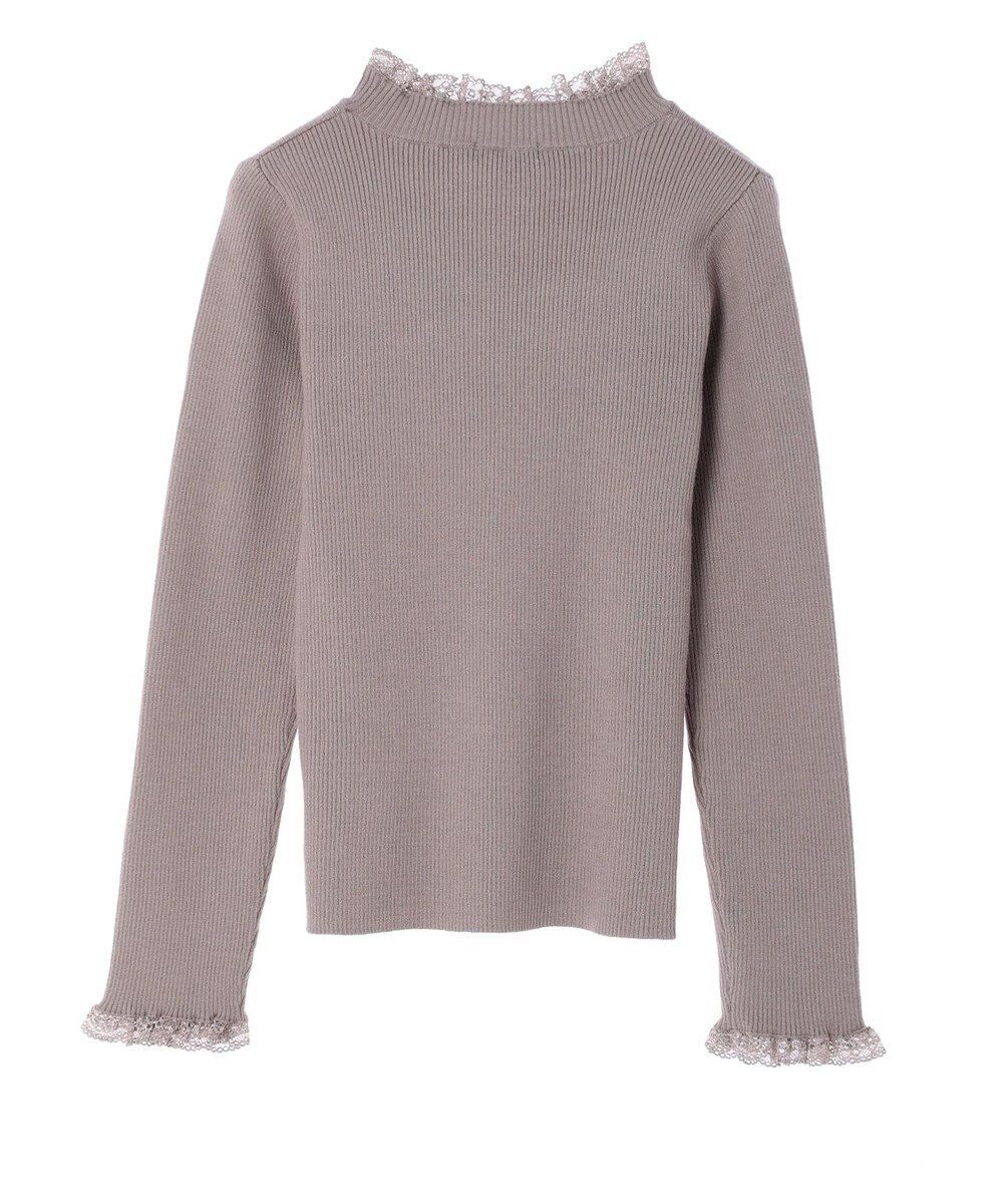 earth music&ecology レースドッキングリブニット 