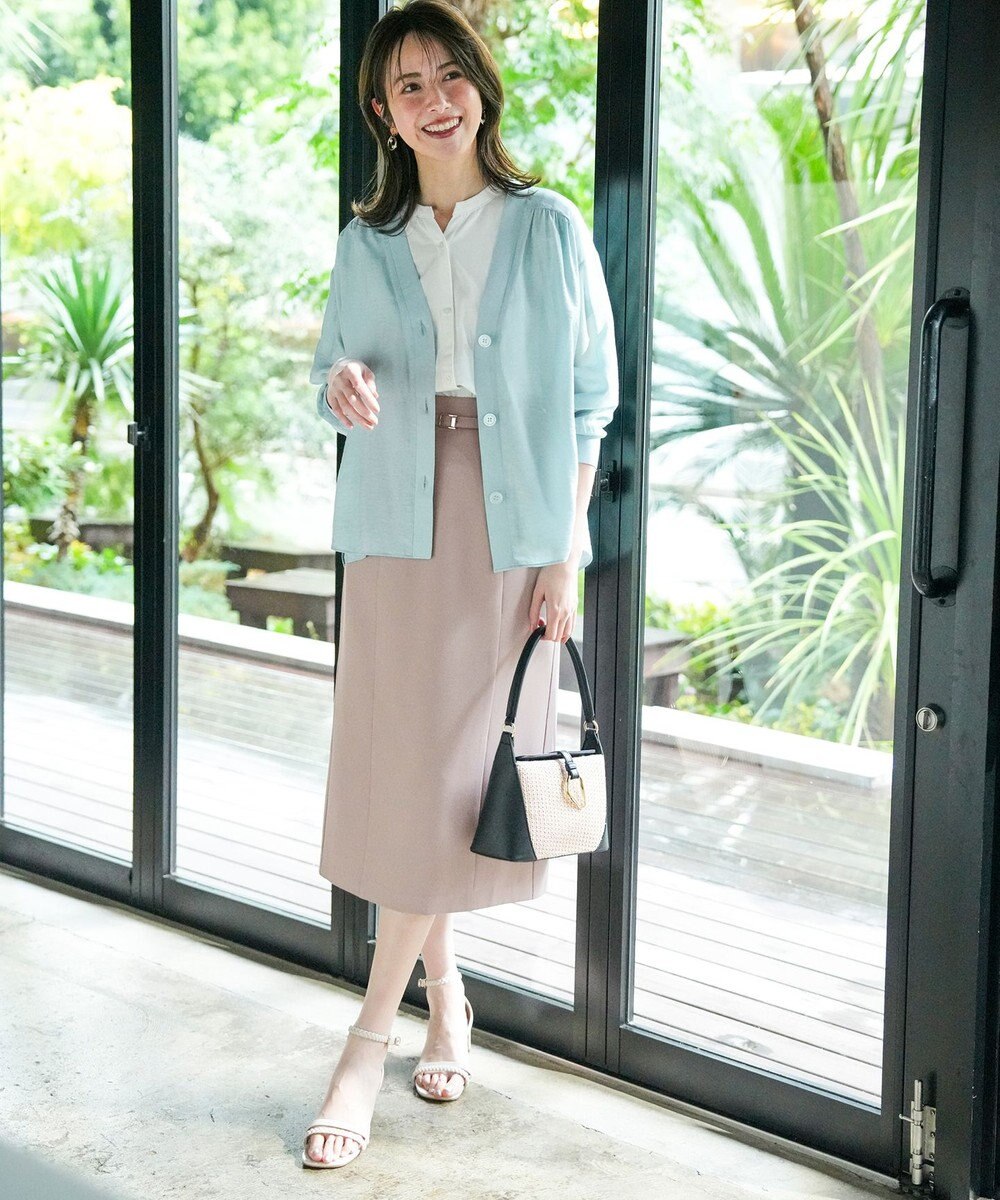 ANY SIS シアーギャザー カーディガン 