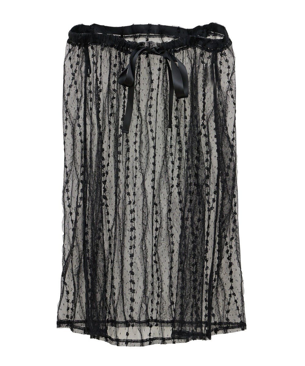 earth music&ecology ストライプレースレイヤードスカート 