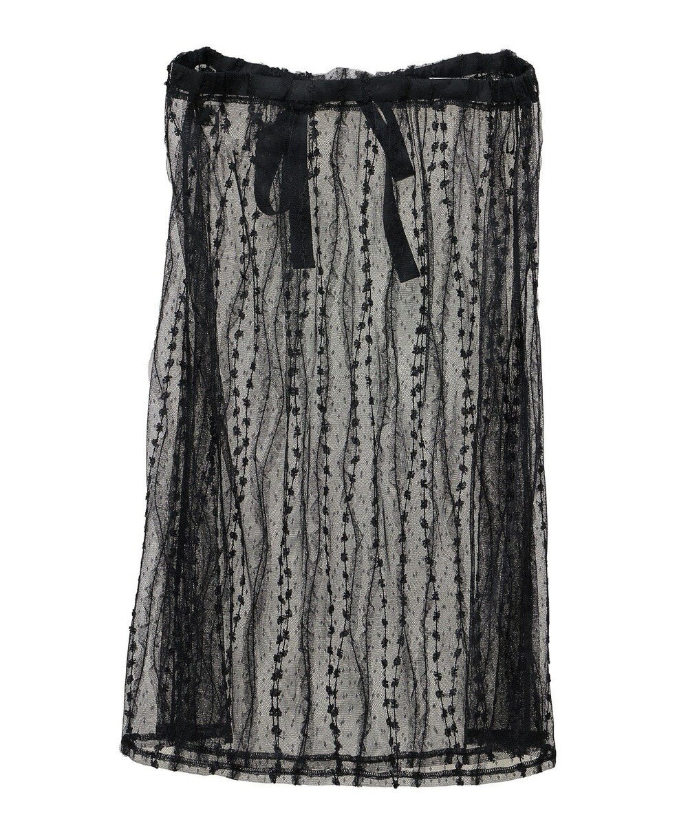 earth music&ecology ストライプレースレイヤードスカート 