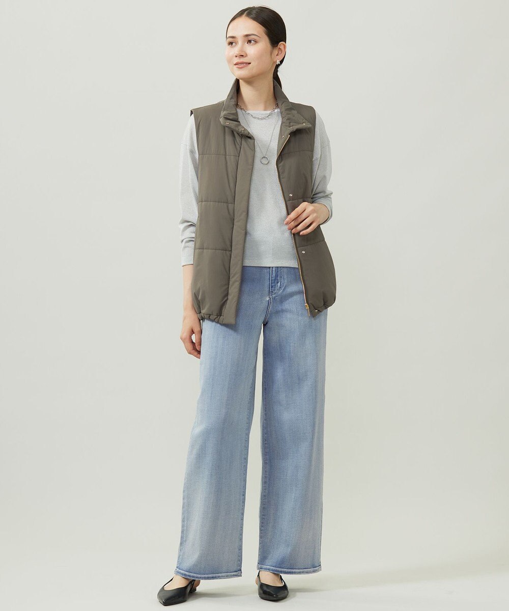 自由区 【洗える】ウスカルデニム ワイドパンツ 