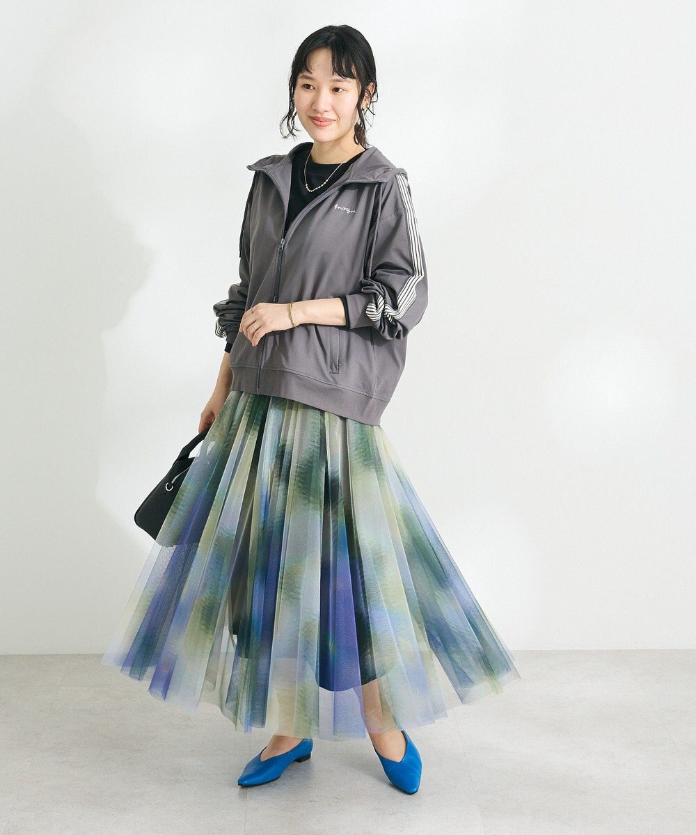 CRAFT STANDARD BOUTIQUE アート柄プリントチュールスカート 