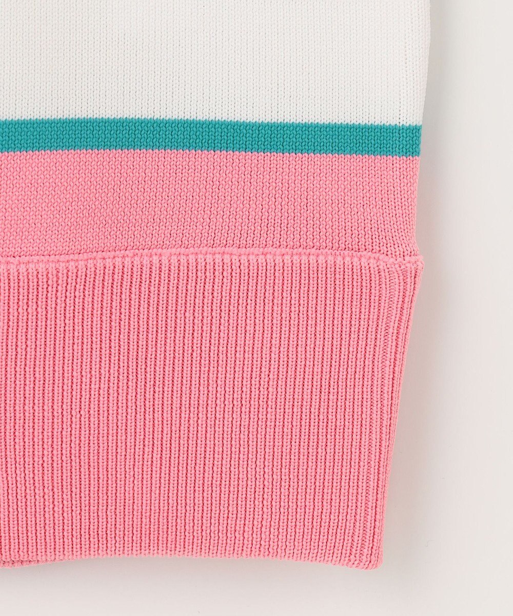 PW CIRCULUS 【WOMEN】【洗える/イージーケア】ロゴ ボーダー ニット ゴルフウェア レディース 