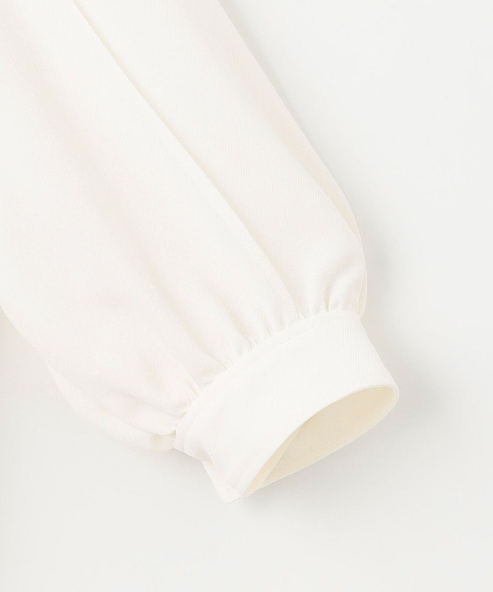 #Newans 【洗濯機可能/シワになりにくい】〈肩幅・二の腕が華奢見えする〉パフスリーブバイカラーブラウス 