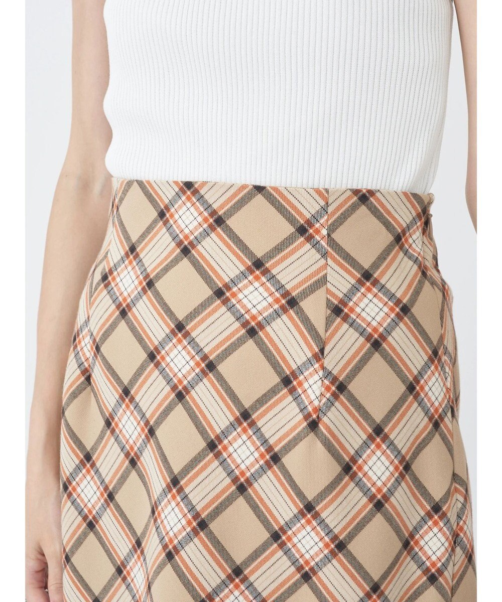 earth music&ecology チェック柄ナロースカート 