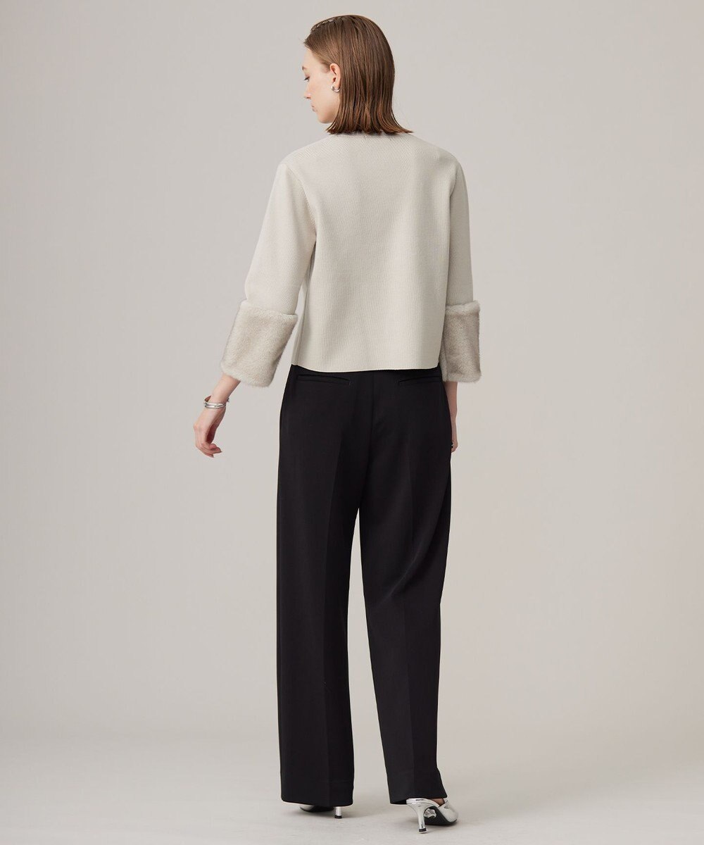 ICB ウールブレンドスムース デザインニット 