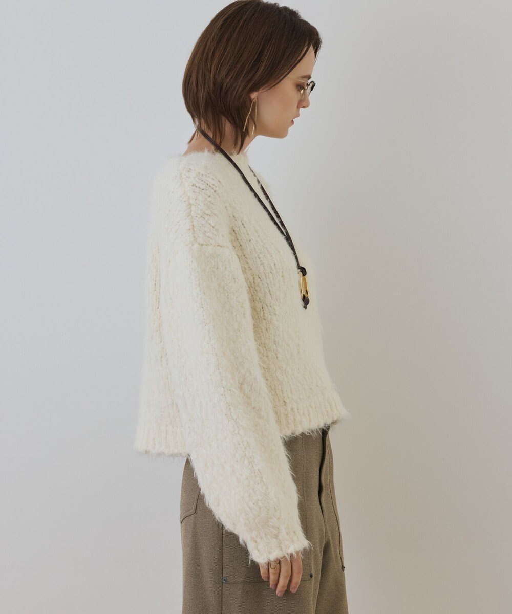 GRACE CONTINENTAL バルキーフェザーニットトップ 