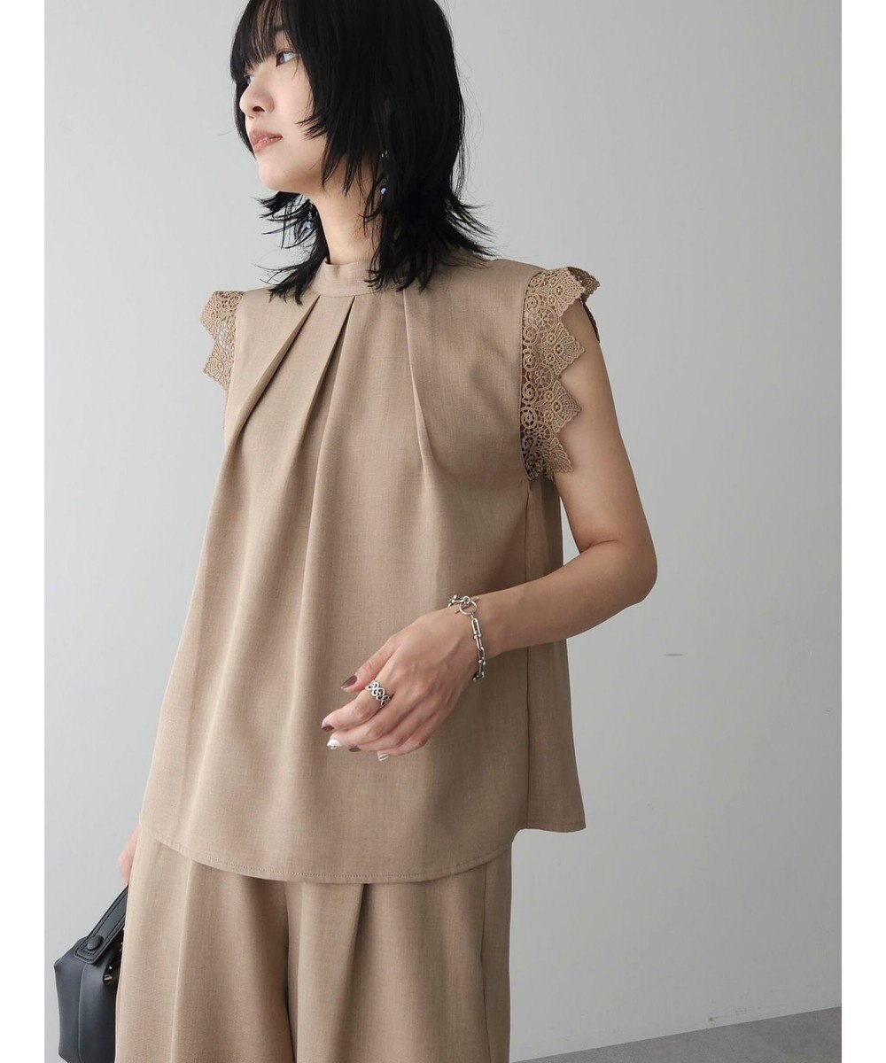 Green Parks ・ＥＬＥＮＣＡＲＥ　ＤＵＥ　リネンライクレースブラウス 