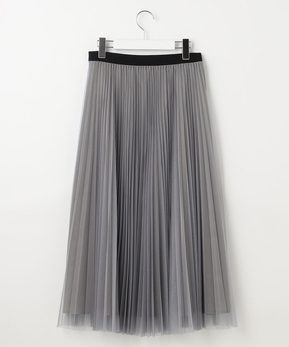 J.PRESS LADIES L 【WEB限定カラーあり・洗える】ハイゲージチュール プリーツ スカート 