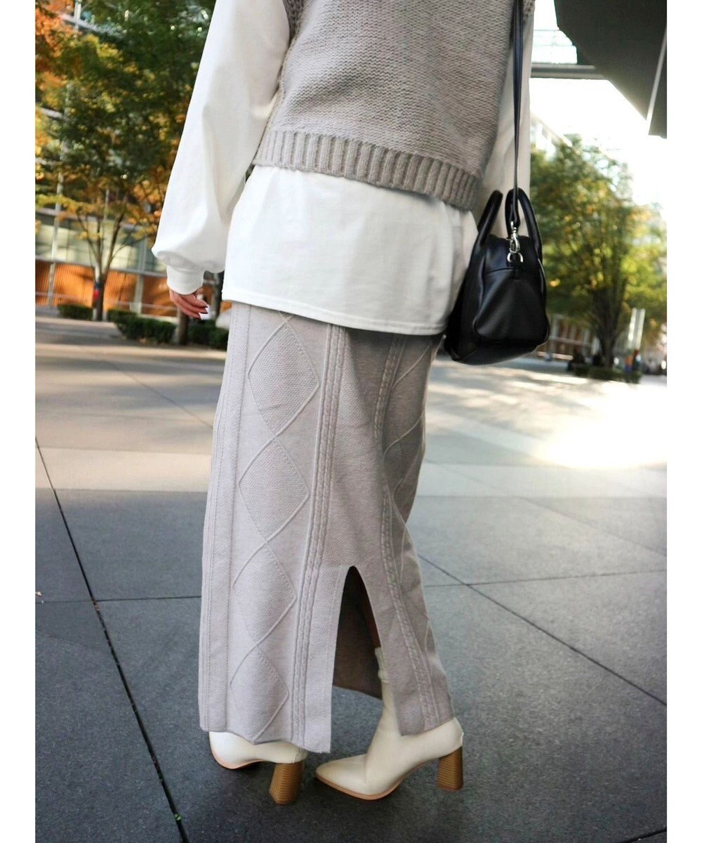 Green Parks ケーブルニットスカート 