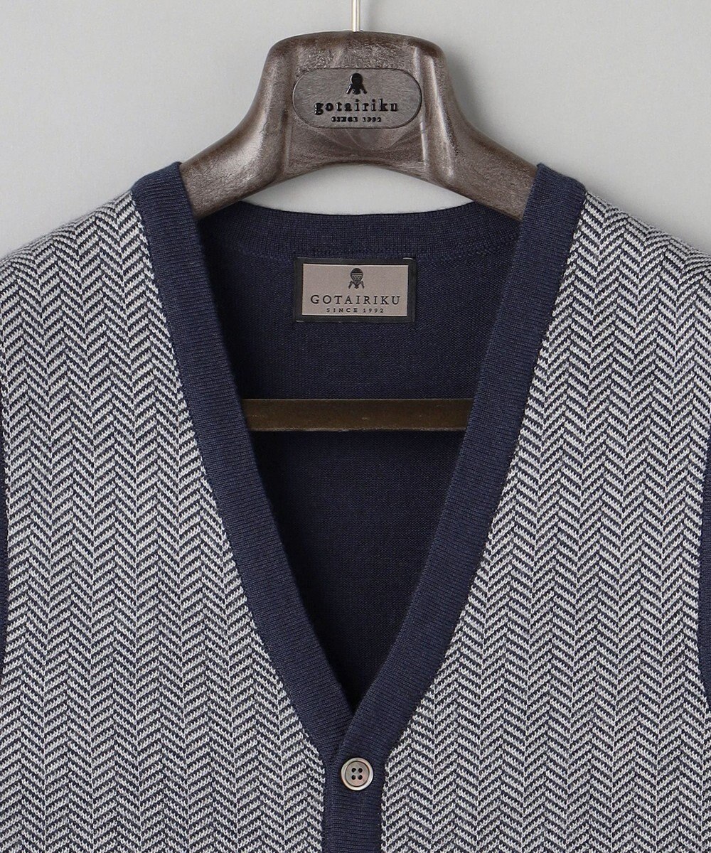 GOTAIRIKU 体温調整に【洗える/チクチクしにくい/ピリングしにくい】イタリア糸 ハイゲージ ベスト_WOOL100% 