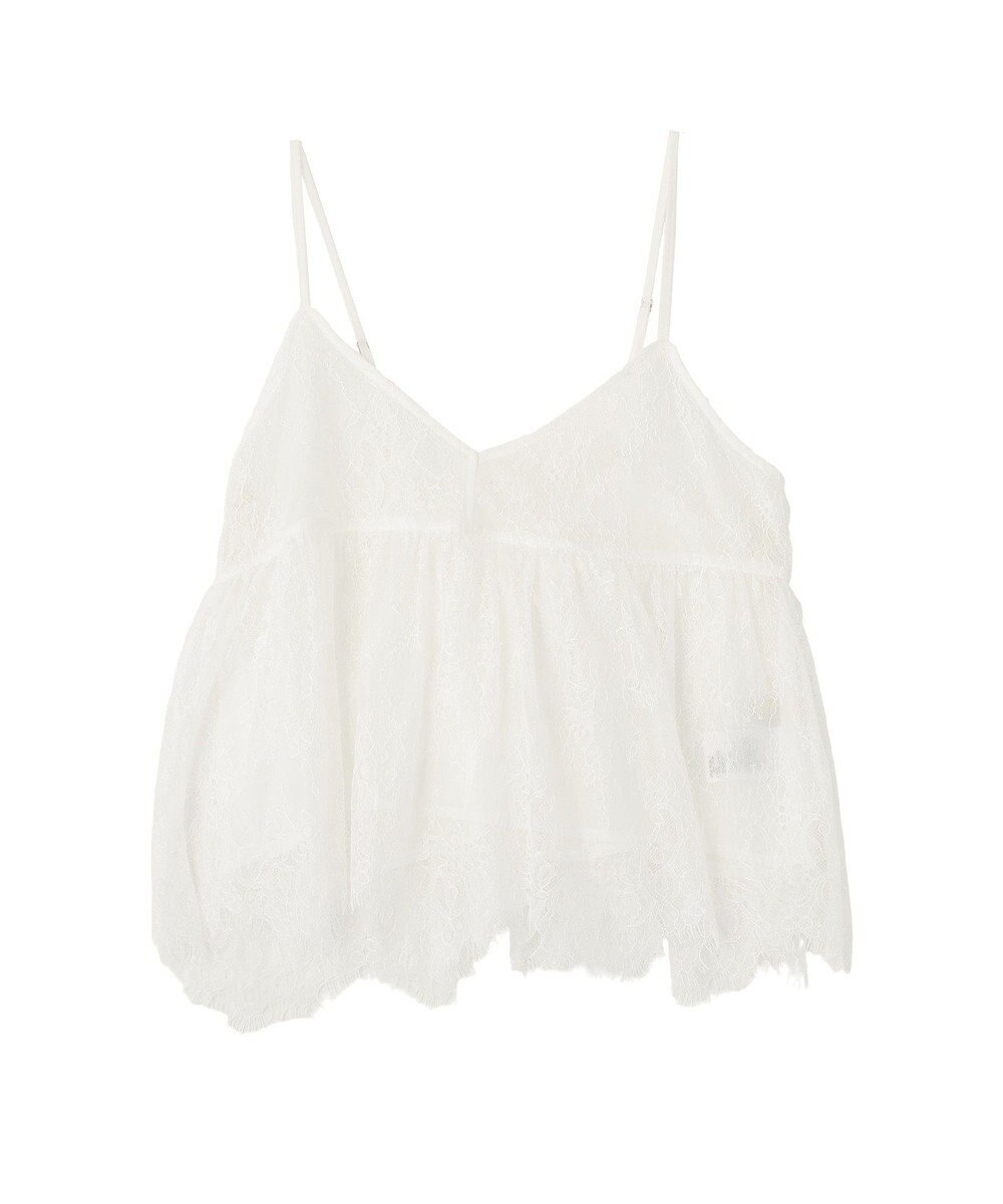 earth music&ecology フリンジレースバックリボンキャミ 